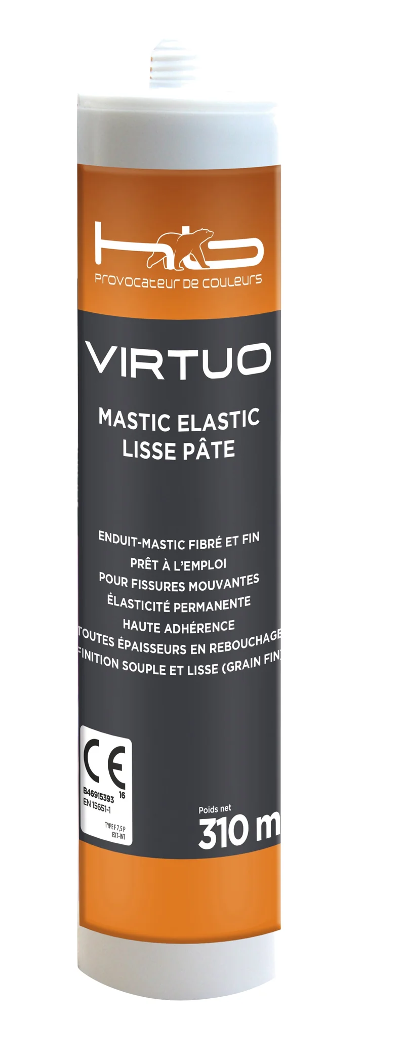 VIRTUO MASTIC ELASTIC LISSE PATE Mastic fibré en pâte pour fissures vivantes