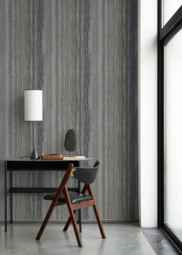 Papier peint effet pierre Minéral effet marbre (Collection Empreinte)