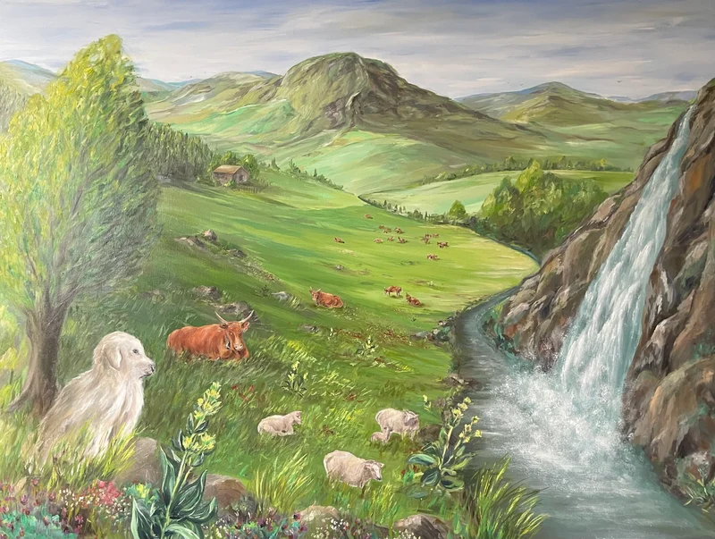 Massif Central - technique à l'huile - 5 m2