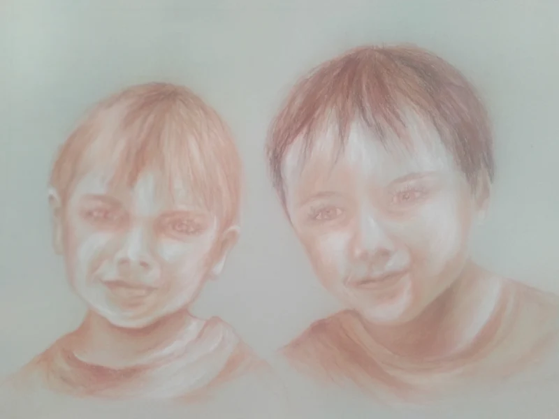Portrait technique sanguine
