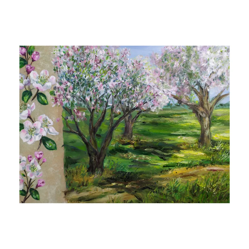 Pommier en fleurs
