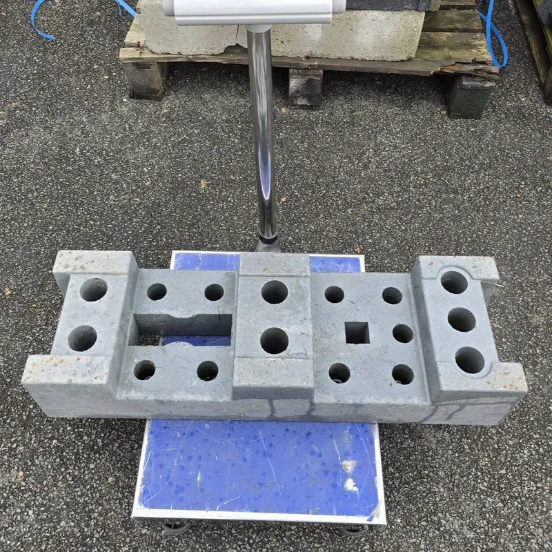 Plot clôture chantier plastique gris - 800 x 280 x 130 mm
