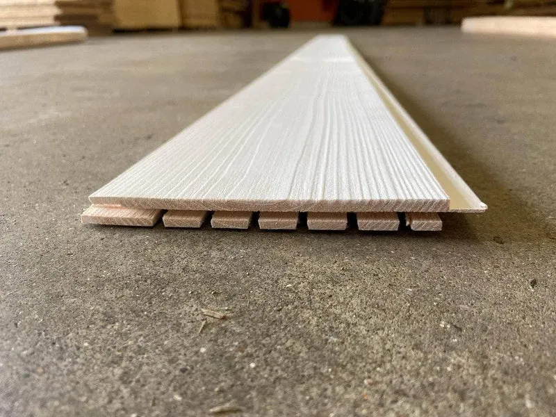 Lambris peint en blanc bois brut - 13x135 - L=2,53m