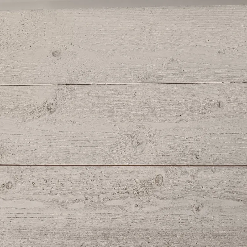 Lambris peint en blanc brut de sciage - 12 x 135 - L=2,05m