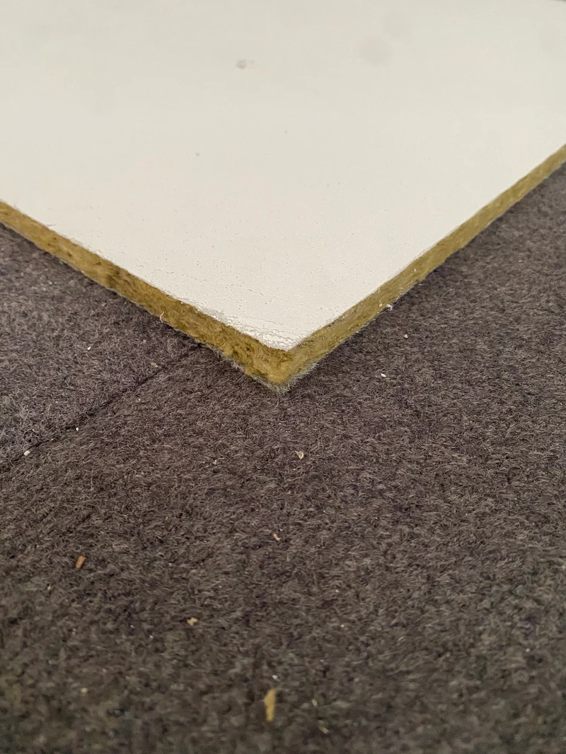 Faux-plafond laine de roche blanc - Ep=15mm - 595x595