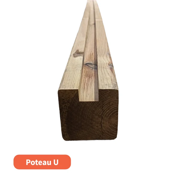 Kit palissade bois épicéa - 1,8 x 2,4 m (lames + poteaux + accessoires)