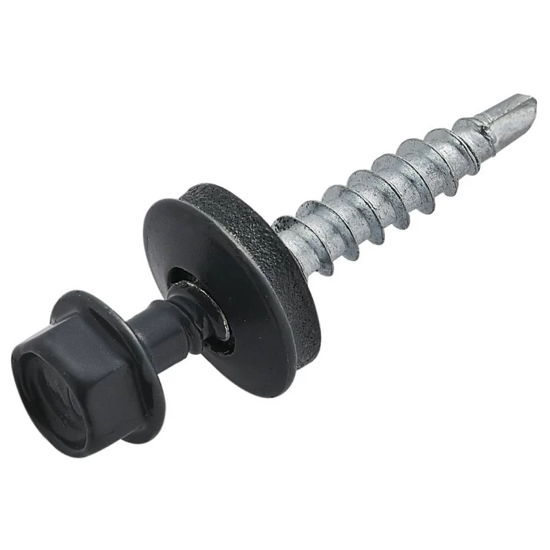 100 vis autoperceuses avec rondelle pour bac acier rooftile anthracite - SEDPA