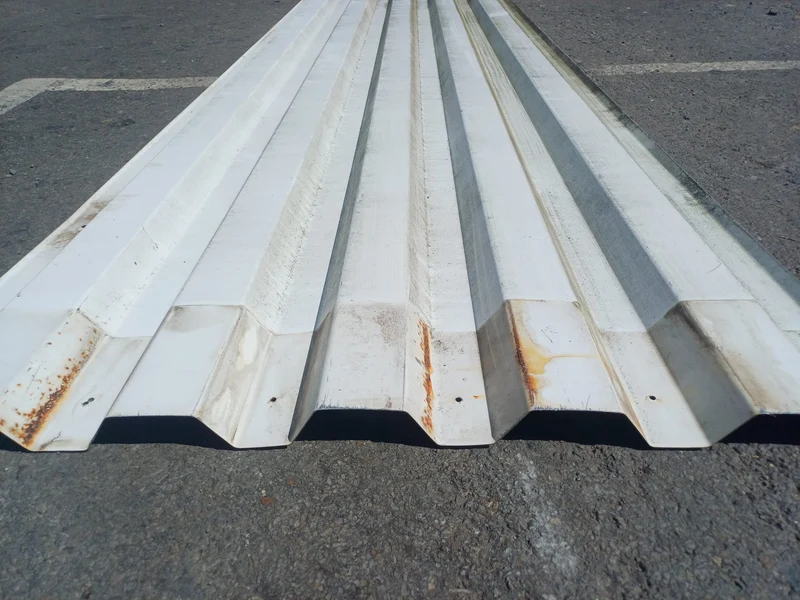 Bac acier nervuré blanc - 5250 x 1000 mm