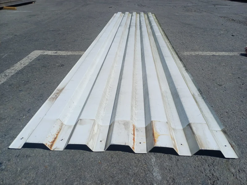Bac acier nervuré blanc - 5250 x 1000 mm