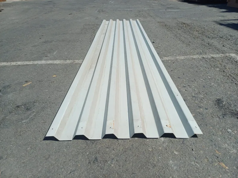 Bac acier nervuré blanc - 5250 x 1000 mm