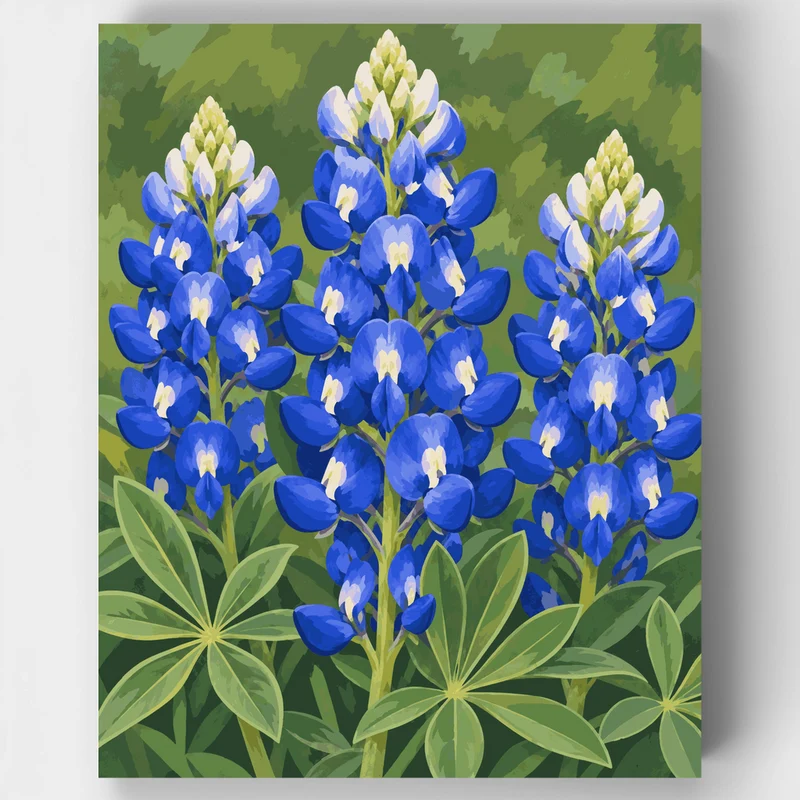 Bluebonnet Trio - Paint by Numbers Kit