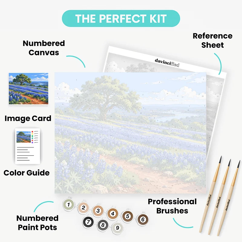 Lone Oak Hillside - Paint by Numbers Kit
