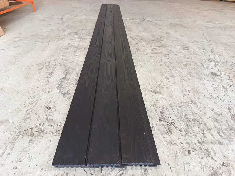 Bardage douglas peint noir classe 3 - 20x125 - L=3,96m (profil Inca)