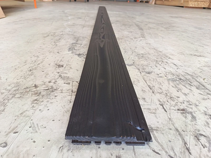 Bardage douglas peint noir classe 3 - 20x125 - L=3,96m (profil Inca)