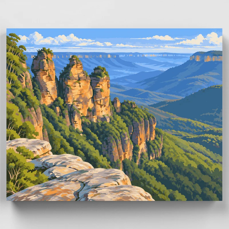 Three Sisters at Dawn - Paint by Numbers Kit