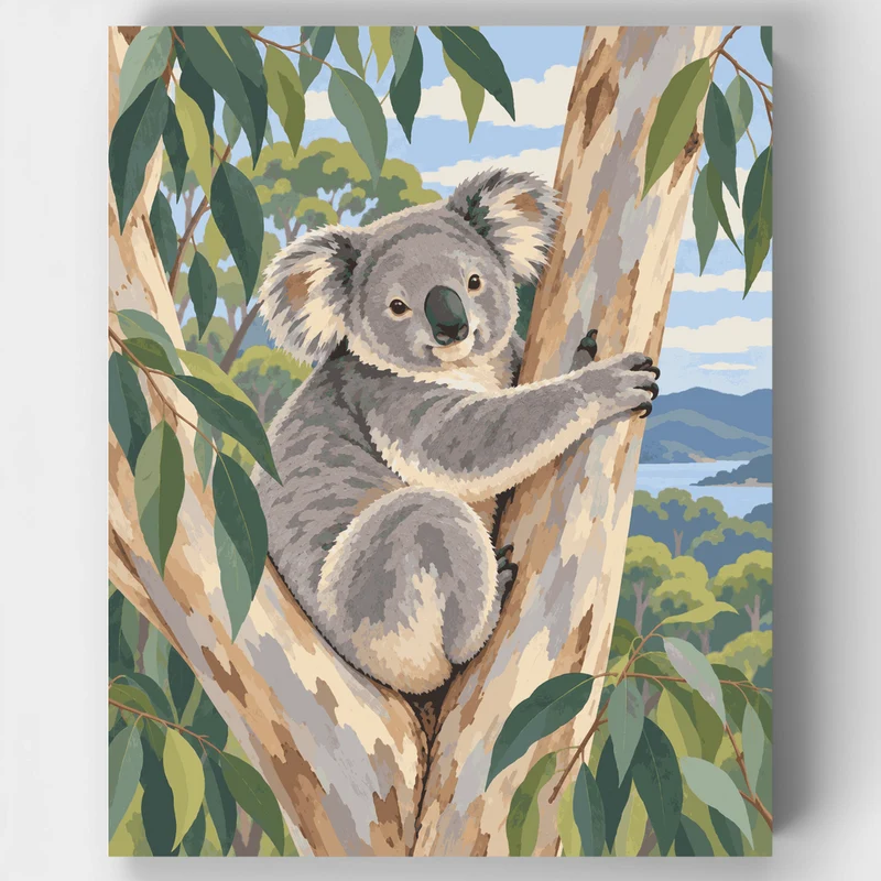 Koala in the Gum Tree - Paint by Numbers Kit