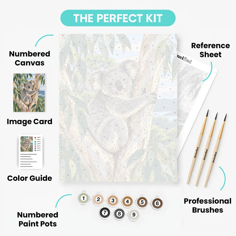 Koala in the Gum Tree - Paint by Numbers Kit