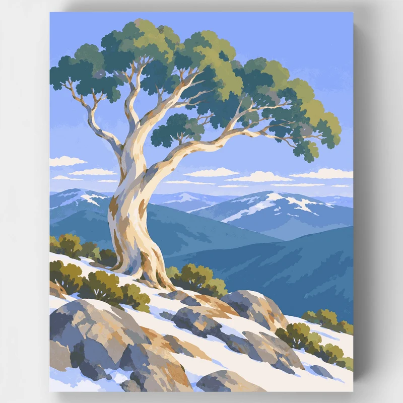 Snow Gum on the Ridge - Paint by Numbers Kit