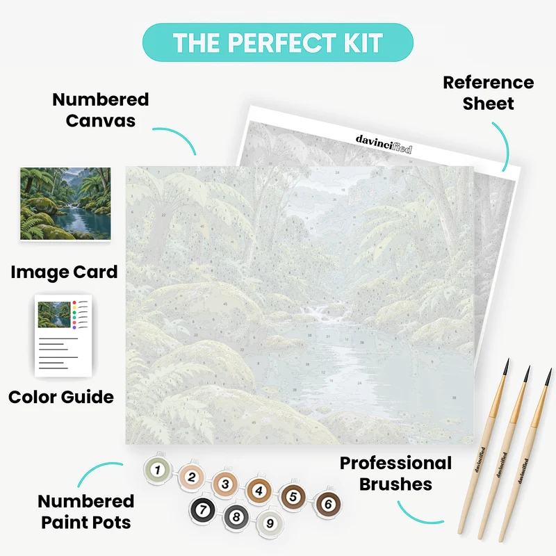 Mossy Creek in the Ferns - Paint by Numbers Kit