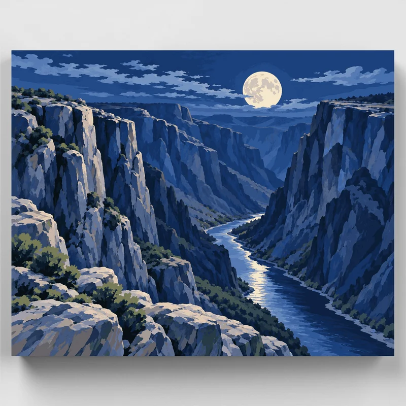 Black Canyon Moonrise - Paint by Numbers Kit