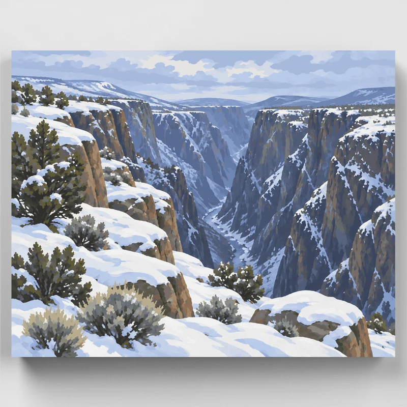 Winter at Black Canyon - Paint by Numbers Kit
