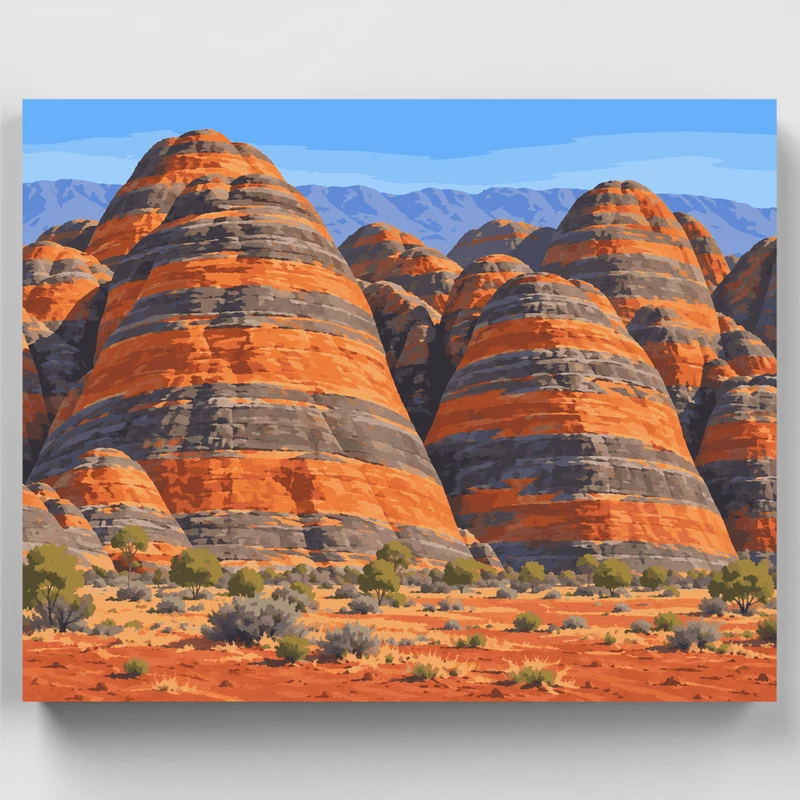 Bungle Bungle Range at Dawn - Paint by Numbers Kit