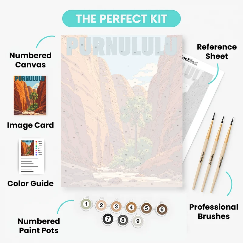 Purnululu Slot Canyon - Paint by Numbers Kit