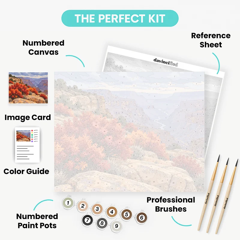 Serviceberry Rim in Autumn - Paint by Numbers Kit