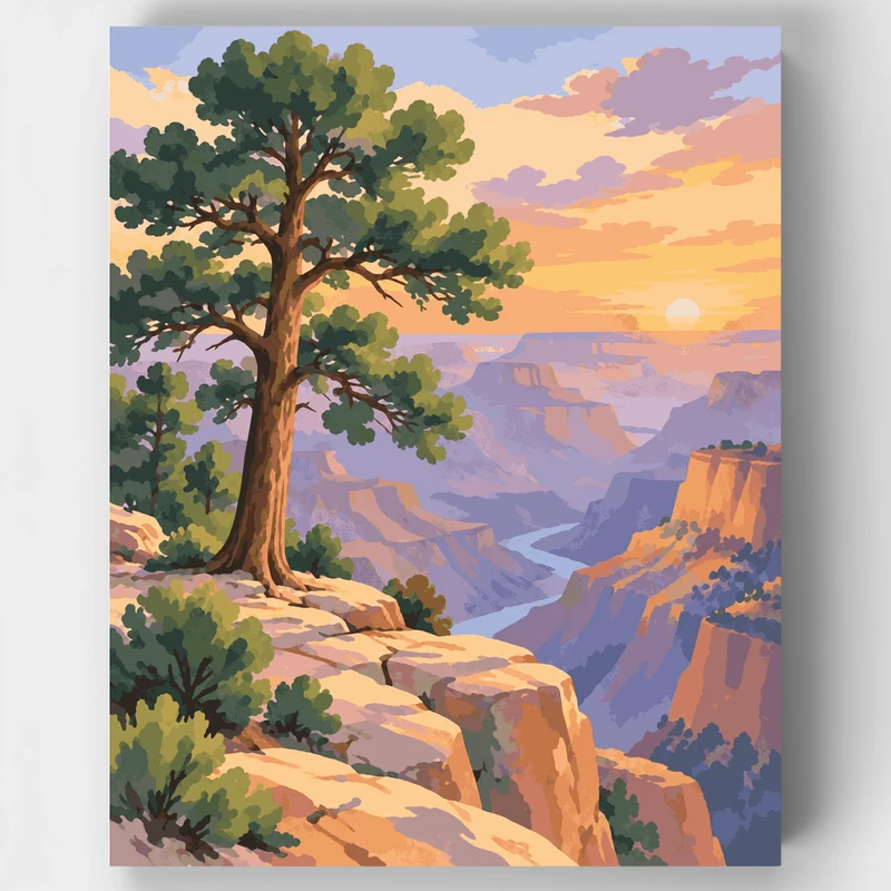 Lone Pine Canyon Rim - Paint by Numbers Kit