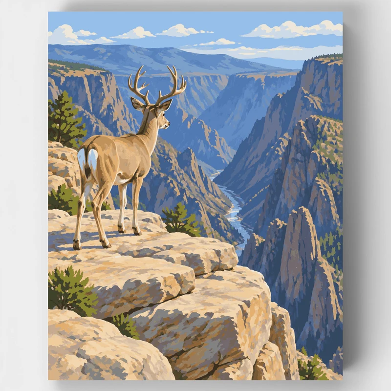 Mule Deer Canyon Overlook - Paint by Numbers Kit