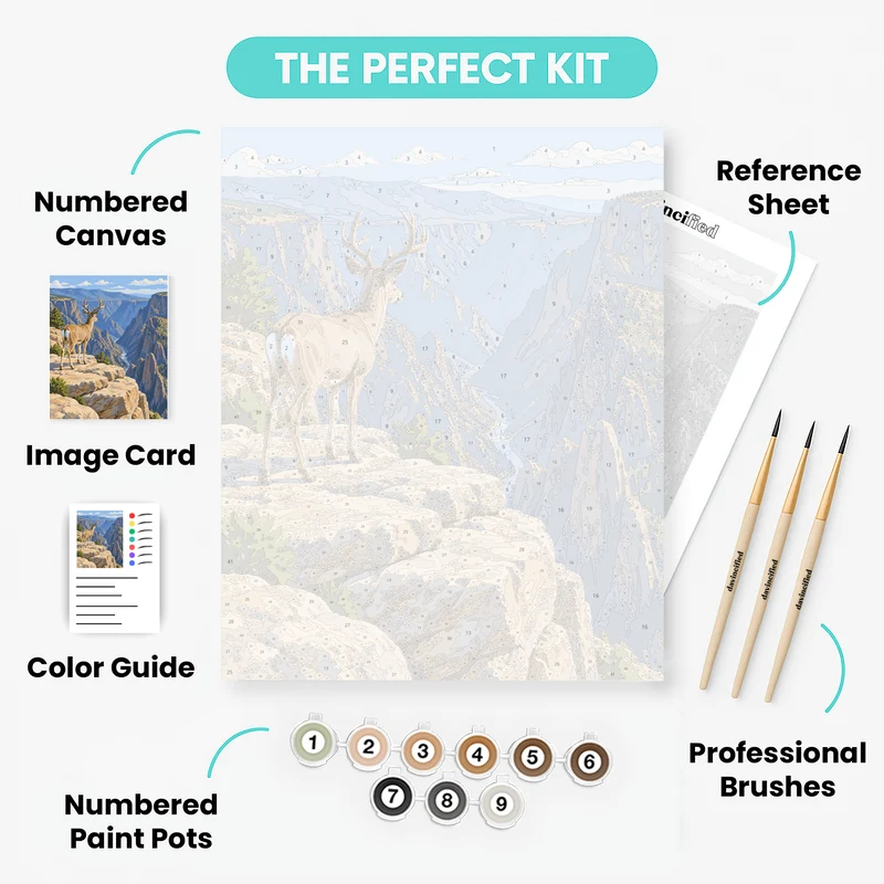 Mule Deer Canyon Overlook - Paint by Numbers Kit