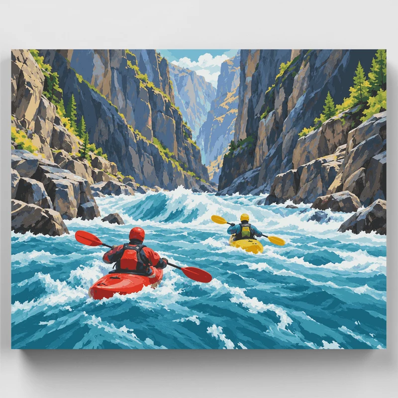 Gunnison Gorge Kayakers - Paint by Numbers Kit