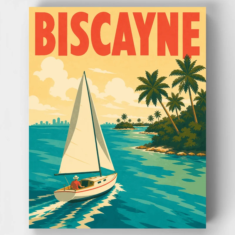 Sailing Into Biscayne - Paint by Numbers Kit
