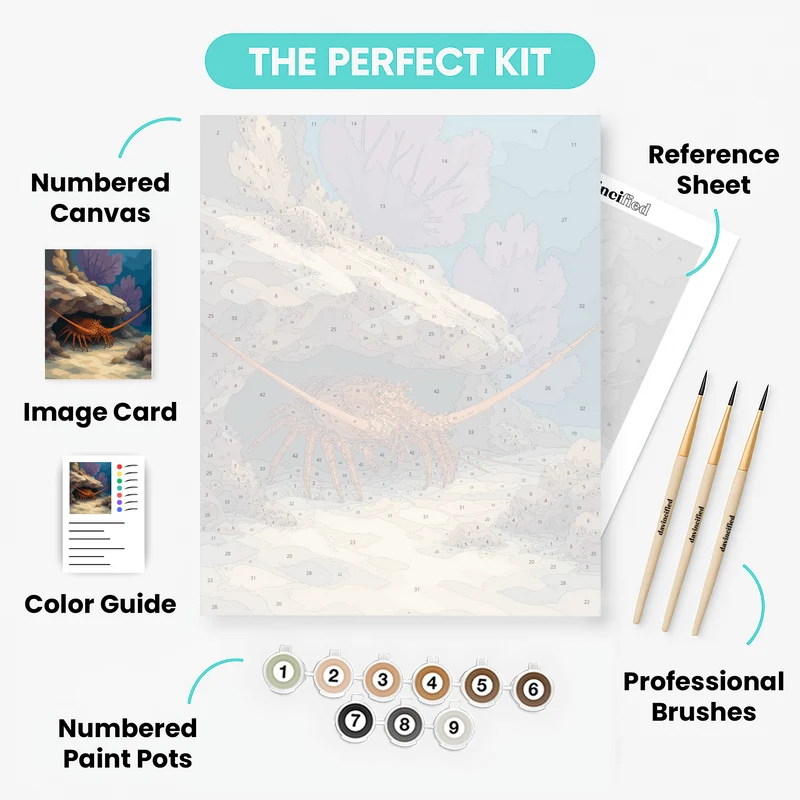 Spiny Lobster Ledge - Paint by Numbers Kit