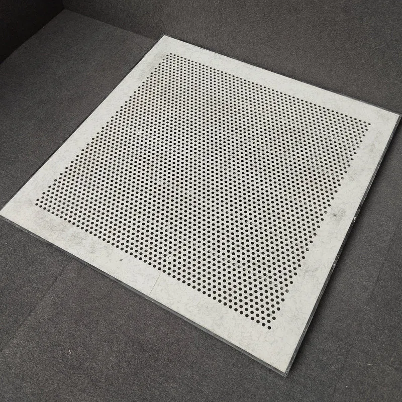 Faux plancher technique perforé blanc - 600 x 600 x 30 mm