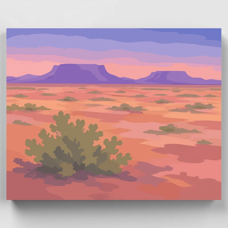 Twilight Mesas Solitude - Paint by Numbers Kit
