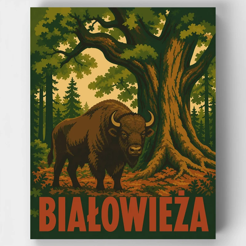 Bison Beneath the Oaks - Paint by Numbers Kit