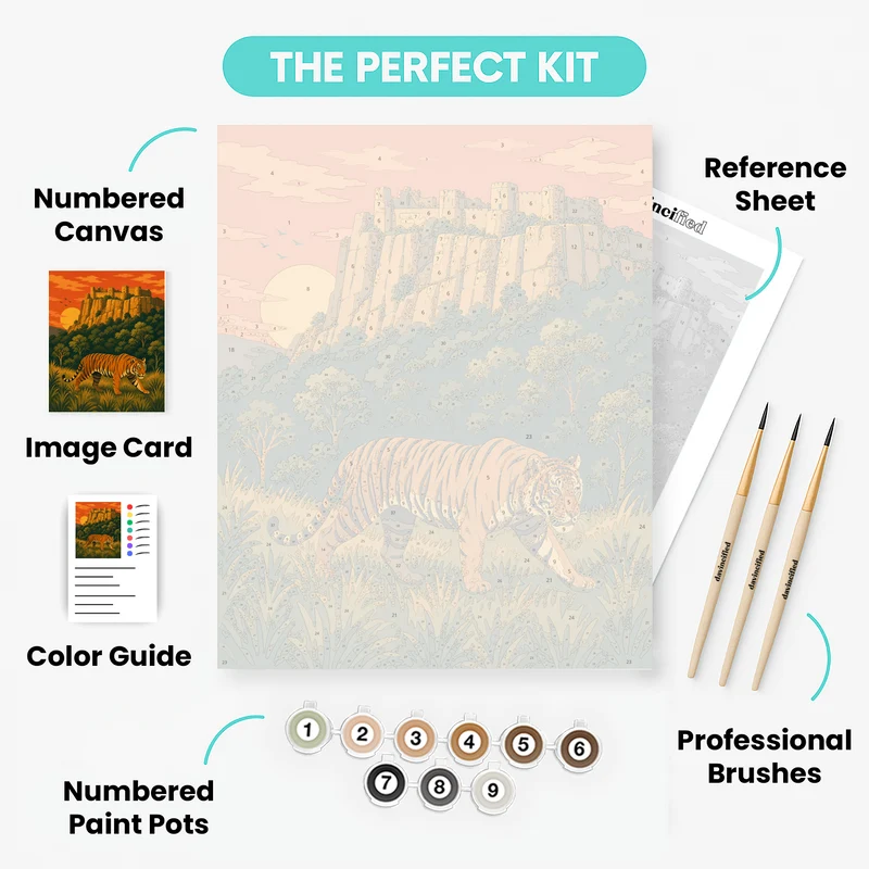 Bandhavgarh Tiger Prowl - Paint by Numbers Kit