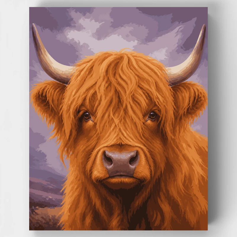 Copper-Fringed Highlander - Paint by Numbers Kit