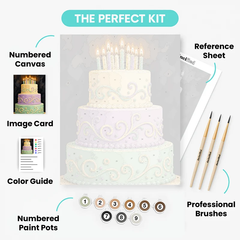 Pastel Tiered Celebration - Paint by Numbers Kit