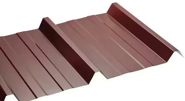 Bac en acier nervuré - Brun Rouge RAL 8012 - 2500x1050 - H=45mm - Ep=0,5 mm - SEDPA