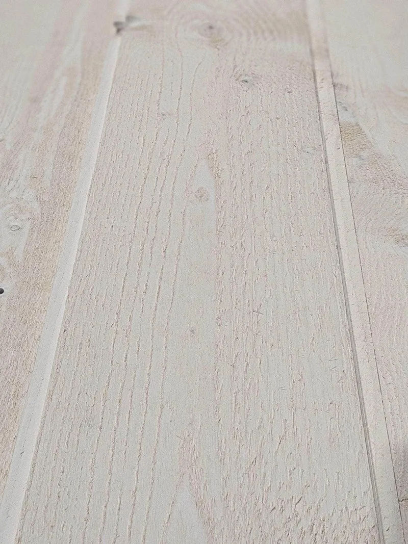 Lambris peint en blanc bois brut - 13x135 - L=2,65m