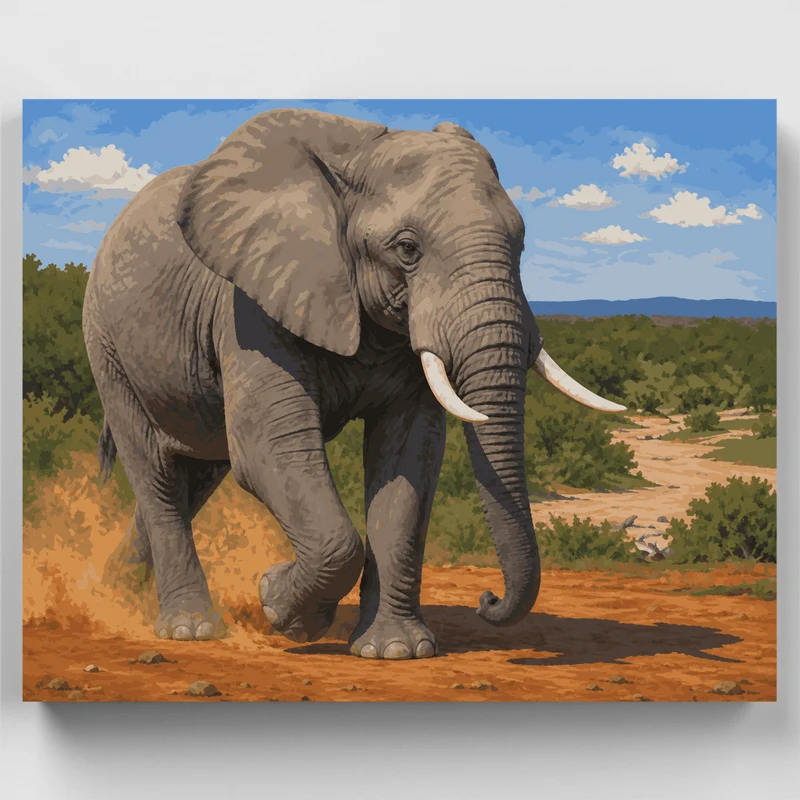 Addo Bull Elephant - Paint by Numbers Kit