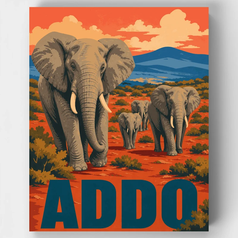 Addo Elephant Herd - Paint by Numbers Kit