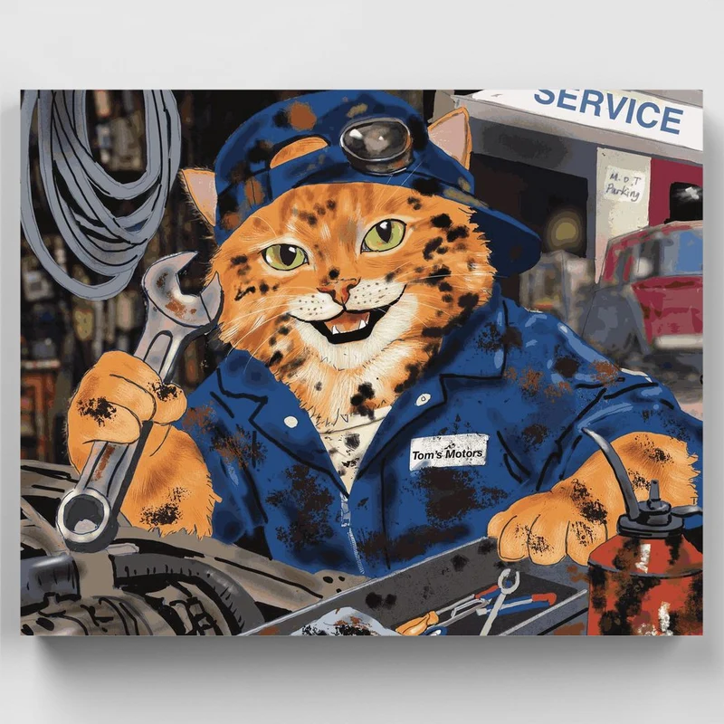 "The Apprentice Mechanic" Paint by Numbers Kit