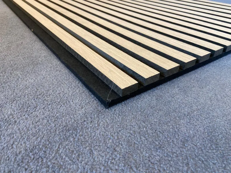 Panneau acoustique tasseau mdf décor chêne clair - 2440 x 600 x 18 mm