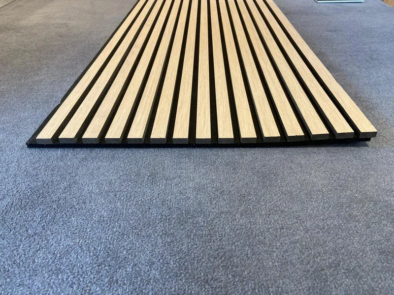 Panneau acoustique tasseau mdf décor chêne clair - 2440 x 600 x 18 mm