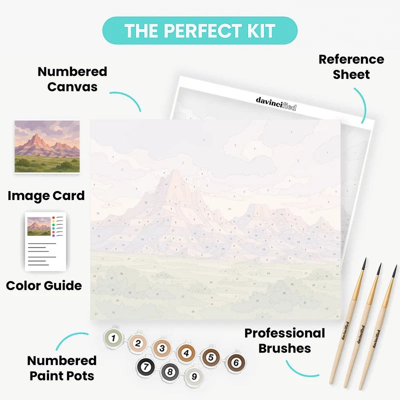 Badlands Dawn Buttes - Paint by Numbers Kit