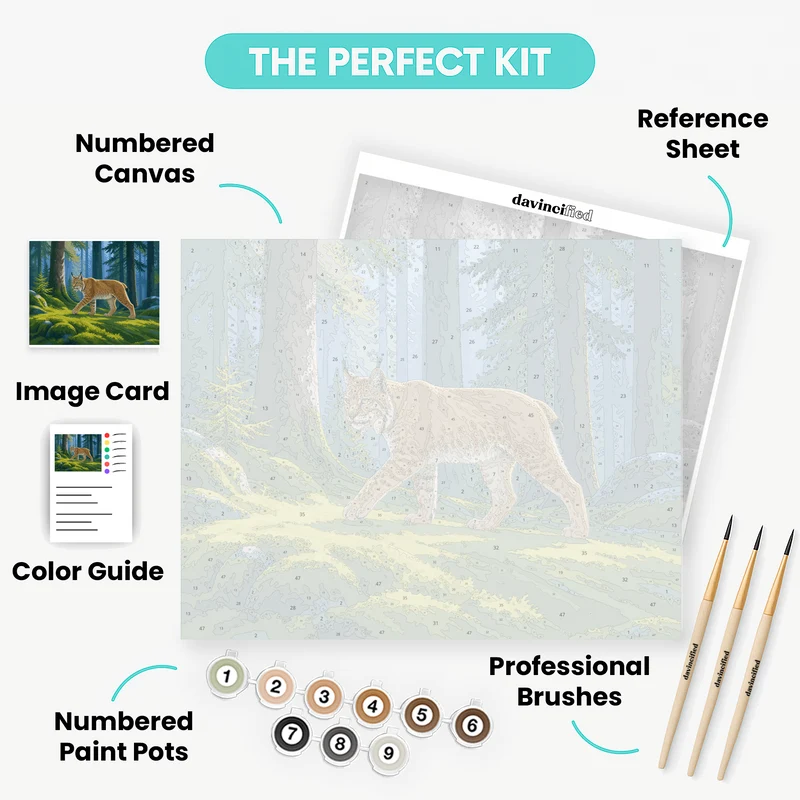 Lynx in the Mist - Paint by Numbers Kit