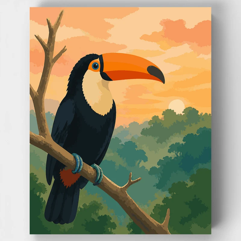 Costa Rica Toucan - Paint by Numbers Kit